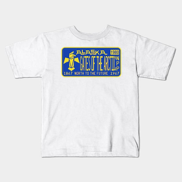 Gates of the Arctic National Park & Preserve license plate Kids T-Shirt by nylebuss